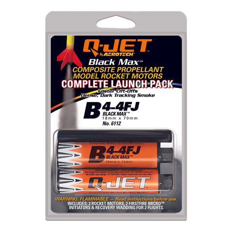 Quest Q-Jet™ B4-4FJ Black Max Rocket Motors Value 12-Pack - Q6314