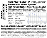 AeroTech G54W-14A RMS-29/100 Reload Kit (1 Pack) - 075414